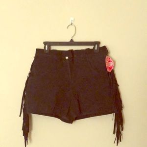 VINTAGE High-Wasted Fringe Shorts